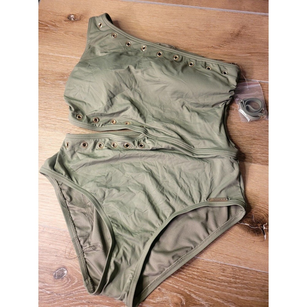 Michael Kors Women's One Piece Green Swimsuit Size 12 NWOT